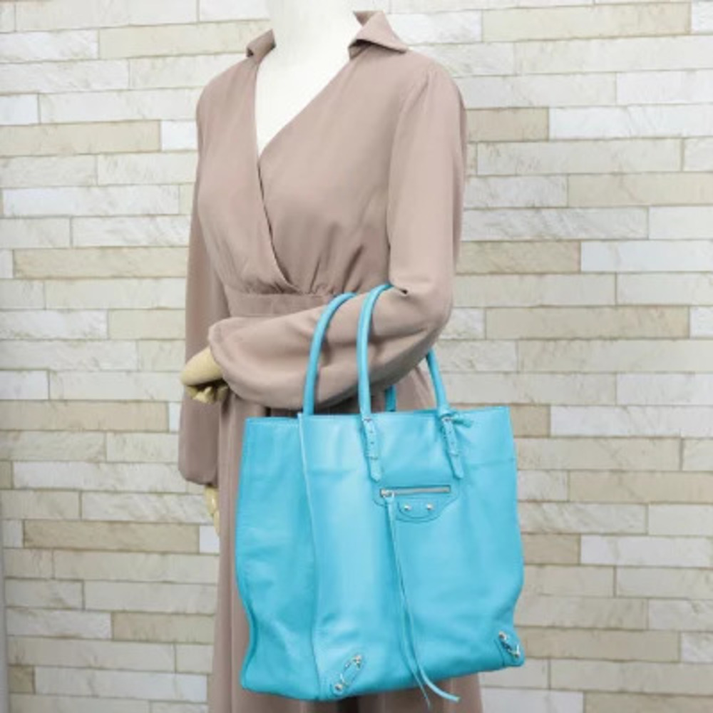 Balenciaga Paperback Handbag Blue - Picture 2 of 8